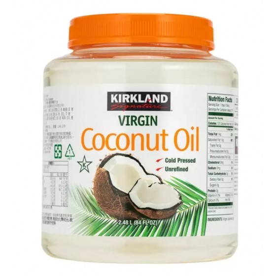 Kirkland Signature 科克蘭 冷壓初榨椰子油 2.48公升