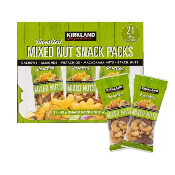 Kirkland Signature 科克蘭 無調味綜合堅果隨手包 45公克 X 21包