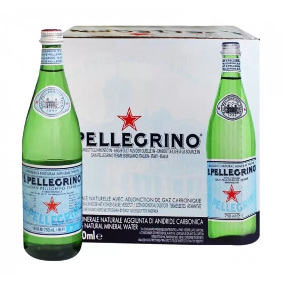 San Pellegrino 聖沛黎洛 天然氣泡水 750毫升 X 12瓶