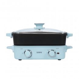 【SAMPO聲寶】多功能火烤萬用爐(附深煮鍋、煎烤盤、不鏽鋼蒸盤) TG-HA12C